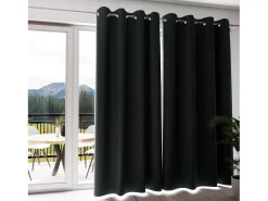 Soleil d'ocre Ropa De Casa^Cortina con ojales aislante y 100% opaca 135x300 cm ECLIPSE caqui, por Verde