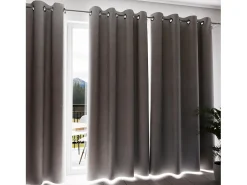 Soleil d'ocre Cortina con ojales aislante y 100% opaca 135x250 cm ECLIPSE , por Blanco