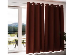 Soleil d'ocre Ropa De Casa^Cortina con ojales aislante y 100% Blackout 135x250 cm ECLIPSE ladrillo, por Rojo
