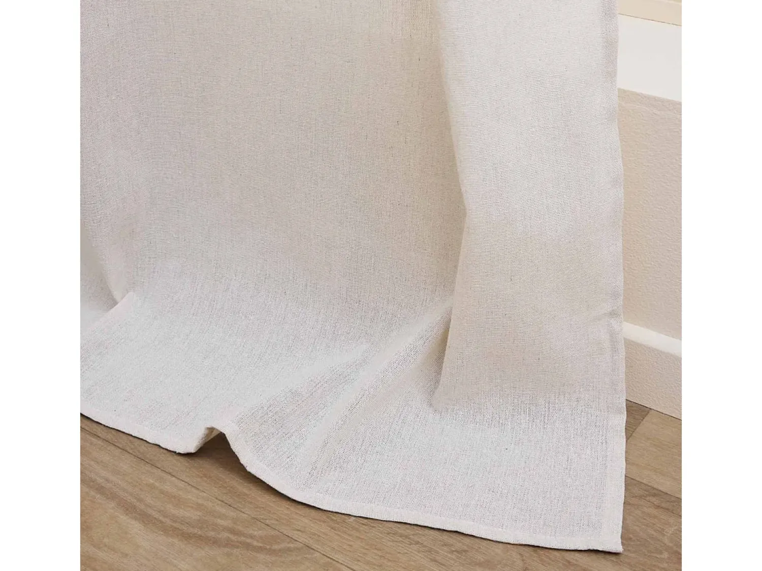 Douceur d'intérieur Ropa De Casa^Cortina con ojales de yute con borlas Beige