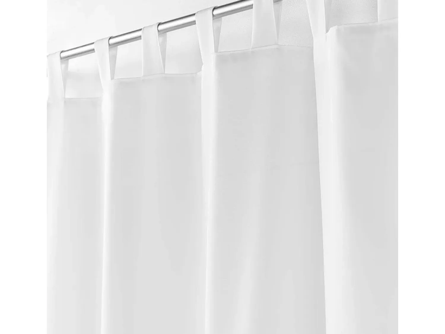 Douceur d'intérieur Ropa De Casa^Cortina con ojales en poliéster liso – Sobriedad y elegancia en atemporal Blanco