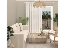 Clearance Soleil d'ocre Cortina con ojales especial para ventanal 280x250 cm CELIA , por Blanco