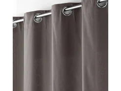 Best Douceur d'intérieur Cortina con ollaos 100% algodón Panamá Gris