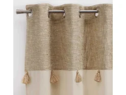 Douceur d'intérieur Ropa De Casa^Cortina de decoración con estilo dorado 140 x 240 cm Beige