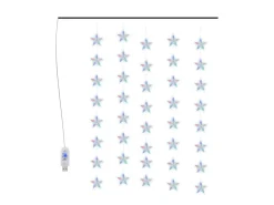 vidaxl Iluminación Exterior^Cortina de luces estrellas 200 LEDs de colores 8 funciones Gris