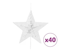vidaxl Iluminación Exterior^Cortina de luces estrellas 200 LEDs de colores 8 funciones Gris