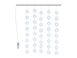 vidaxl Iluminación Exterior^Cortina de luces estrellas 200 LEDs 8 funciones Azul