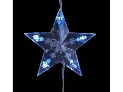 vidaxl Iluminación Exterior^Cortina de luces estrellas 200 LEDs 8 funciones Azul