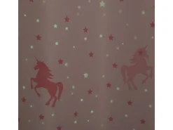 Cortina de unicornio fosforescente 140 x 250 cm