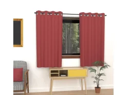 Cortina lisa con ojales antiarrugas135x180 cm ALIX rojo