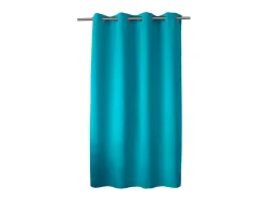 Hot DECOSTAR Cortina ocultante unida con 8 ollaos 140 x 180 cm Azul turquesa