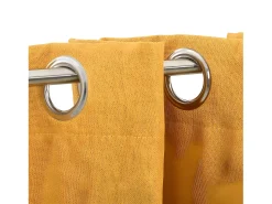 Best Cortina opaca con ojales look de lino 290x245 cm ES903763 Amarillo