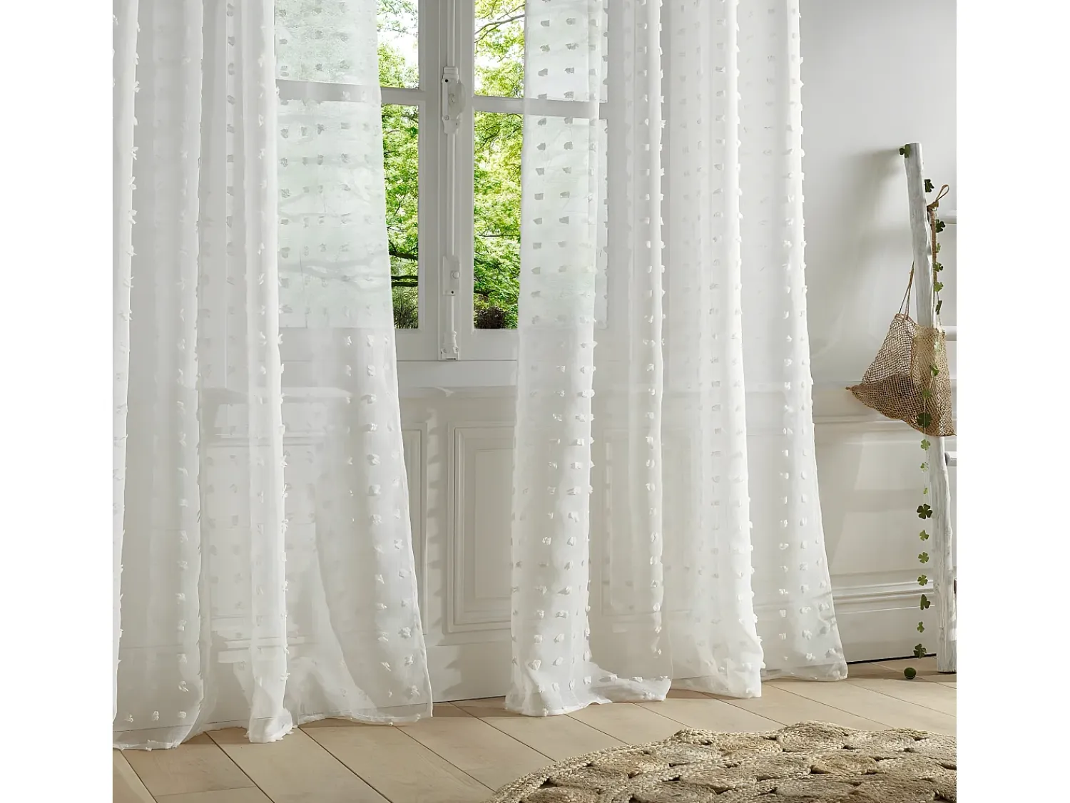 Sale Atmosphera Cortina poliéster 240x140cm Blanco