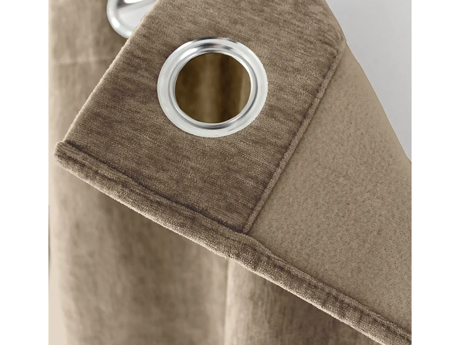 DECOSTAR Ropa De Casa^Cortina térmica de terciopelo con forro polar Marru00f3n