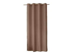 DECOSTAR Ropa De Casa^Cortina unida con ollaos Marru00f3n