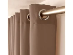 DECOSTAR Ropa De Casa^Cortina unida con ollaos Marru00f3n