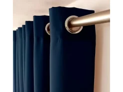 Online DECOSTAR Cortina unida con ollaos Azul oscuro