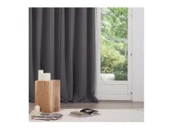 Sale Atmosphera Cortinas Opaco Gris Poliéster 2 Unidades (135 x 240 cm) Gris antracita