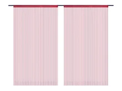 Discount Cortinas de flecos 2 piezas 140x250 cm burdeos ES787497 Rojo