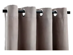 Ropa De Casa^Cortinas opacas con aros de metal 2 piezas gris 140x245 cm ES354195 Topo
