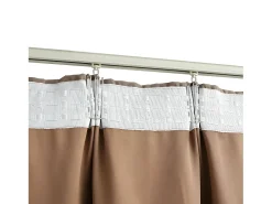 Best Cortinas opacas con ganchos 2 piezas gris 140x225 cm ES183665 Topo