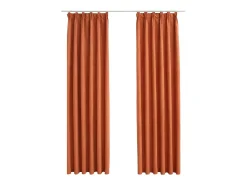 Ropa De Casa^Cortinas opacas con ganchos 2 piezas color óxido 140x225 cm ES167254 Topo