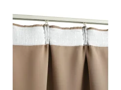 Ropa De Casa^Cortinas opacas con ganchos 2 piezas gris 140x245 cm ES657895 Topo