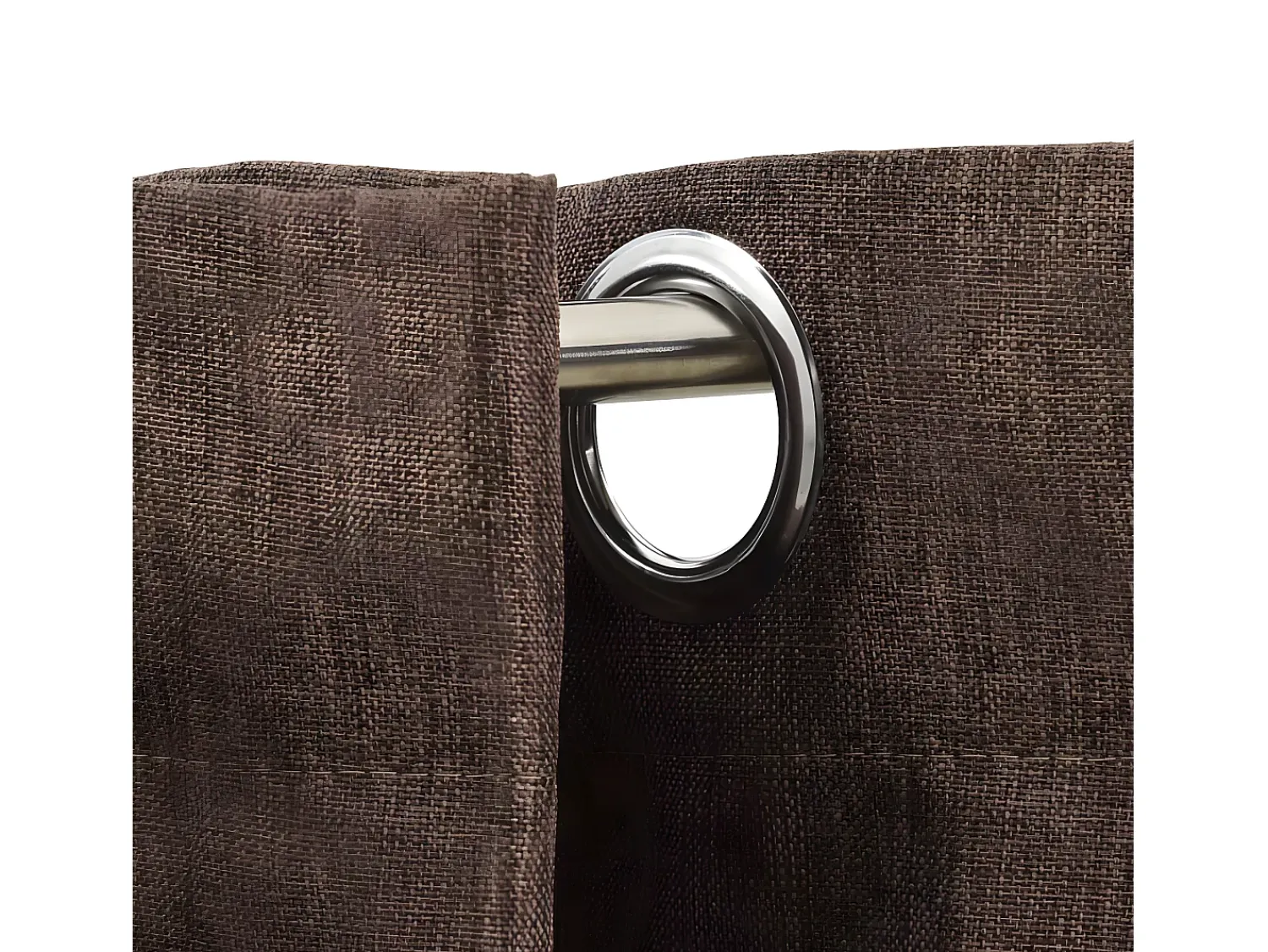 Clearance Cortinas opacas ojales look de lino 2 pzas gris 140x175 cm ES492382 Topo