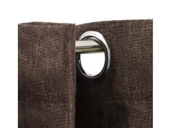 Ropa De Casa^Cortinas opacas ojales look de lino 2 pzas gris 140x245 cm ES193458 Topo