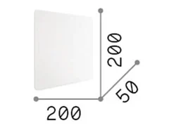 Ideal Lux COVER AP D20 CUADRADA , Apliques, Blanco