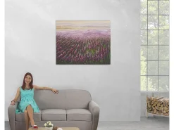 MCW Cuadro^Cuadro al óleo campo de flores pintado a mano Multicolor