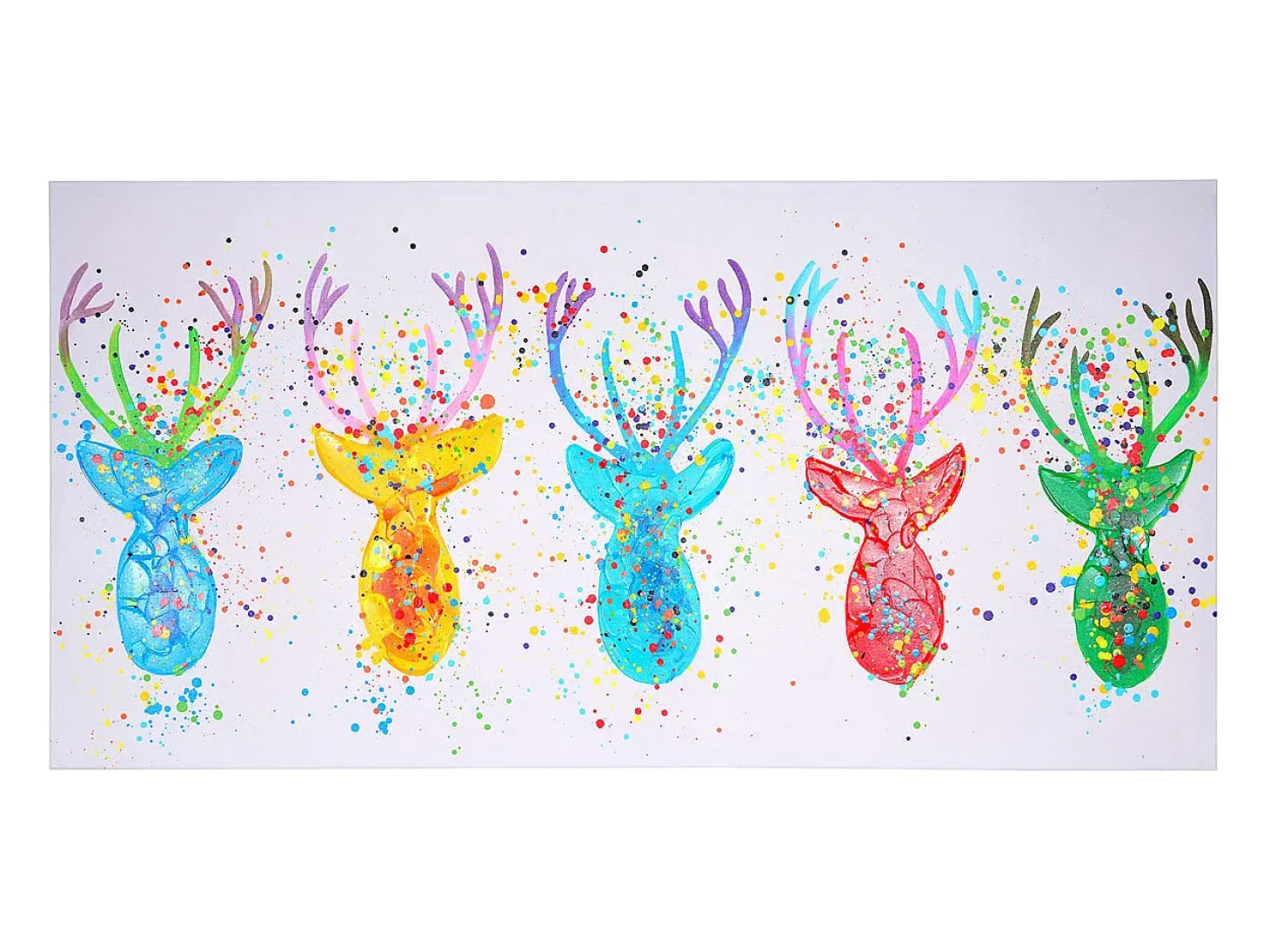 Cuadro al óleo Ciervo II pintado a mano