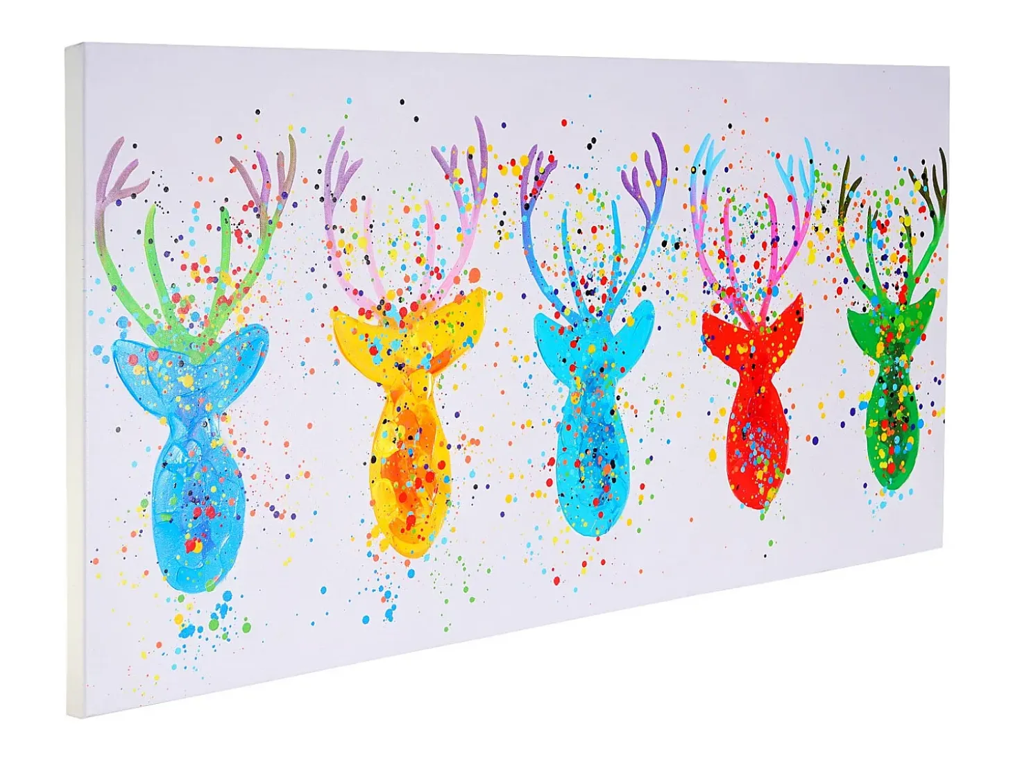 Cuadro al óleo Ciervo II pintado a mano