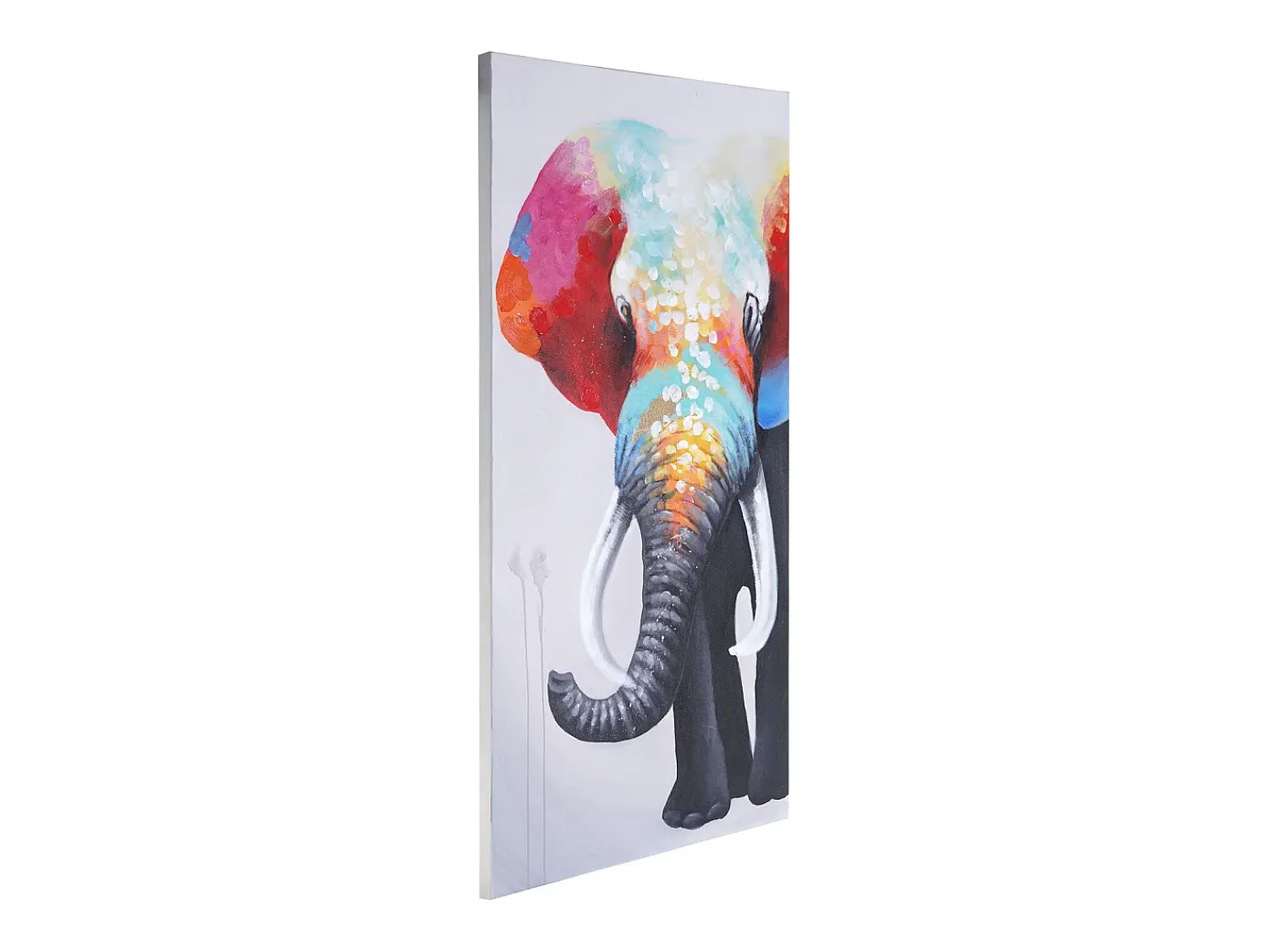MCW Cuadro^Cuadro al óleo Elefante II pintado a mano Multicolor