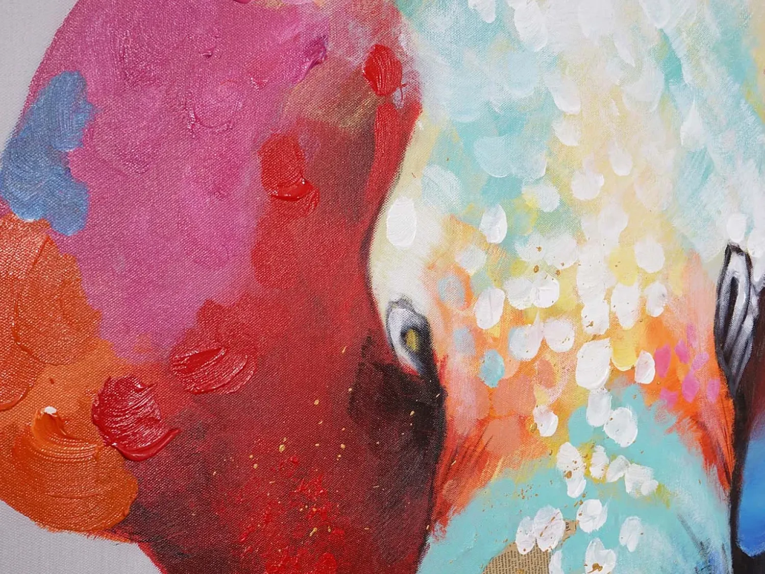 MCW Cuadro^Cuadro al óleo Elefante II pintado a mano Multicolor