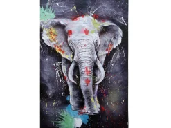 Best MCW Cuadro al óleo Elefante -H25 pintado a mano, 180x120cm Multicolor