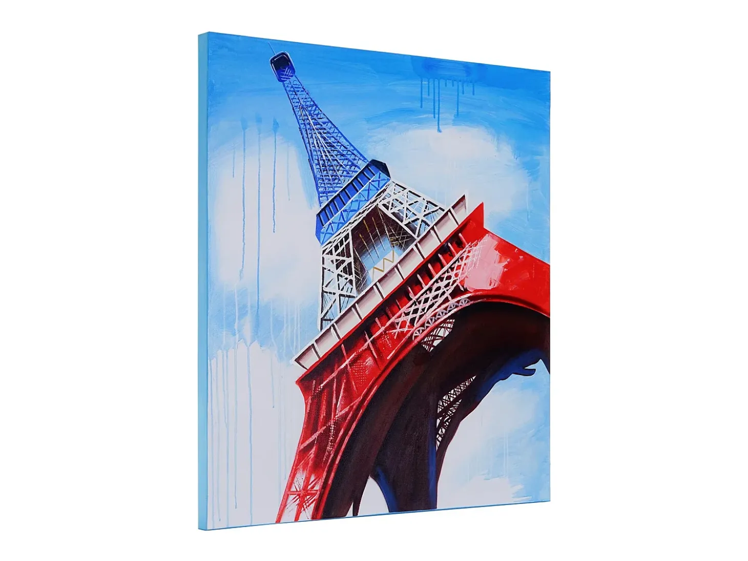 Cuadro al óleo Torre Eiffel pintado a mano