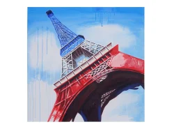 Cuadro al óleo Torre Eiffel pintado a mano