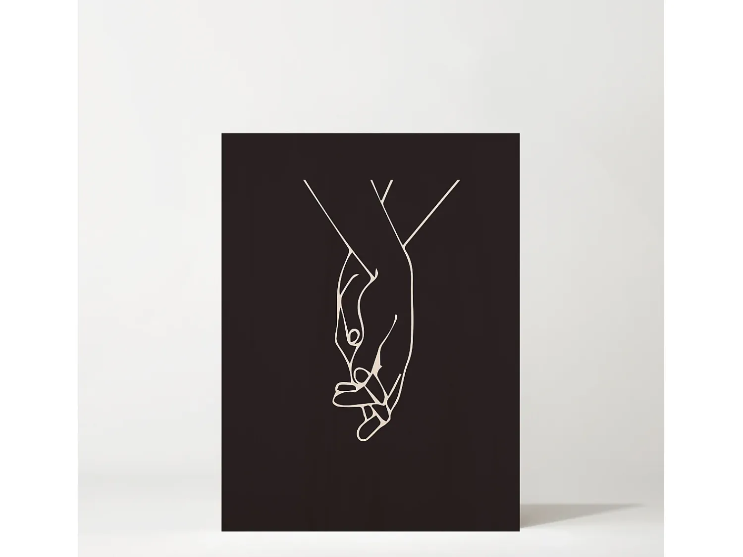 Outlet DECOWOOD Cuadro de madera Black Hands Negro
