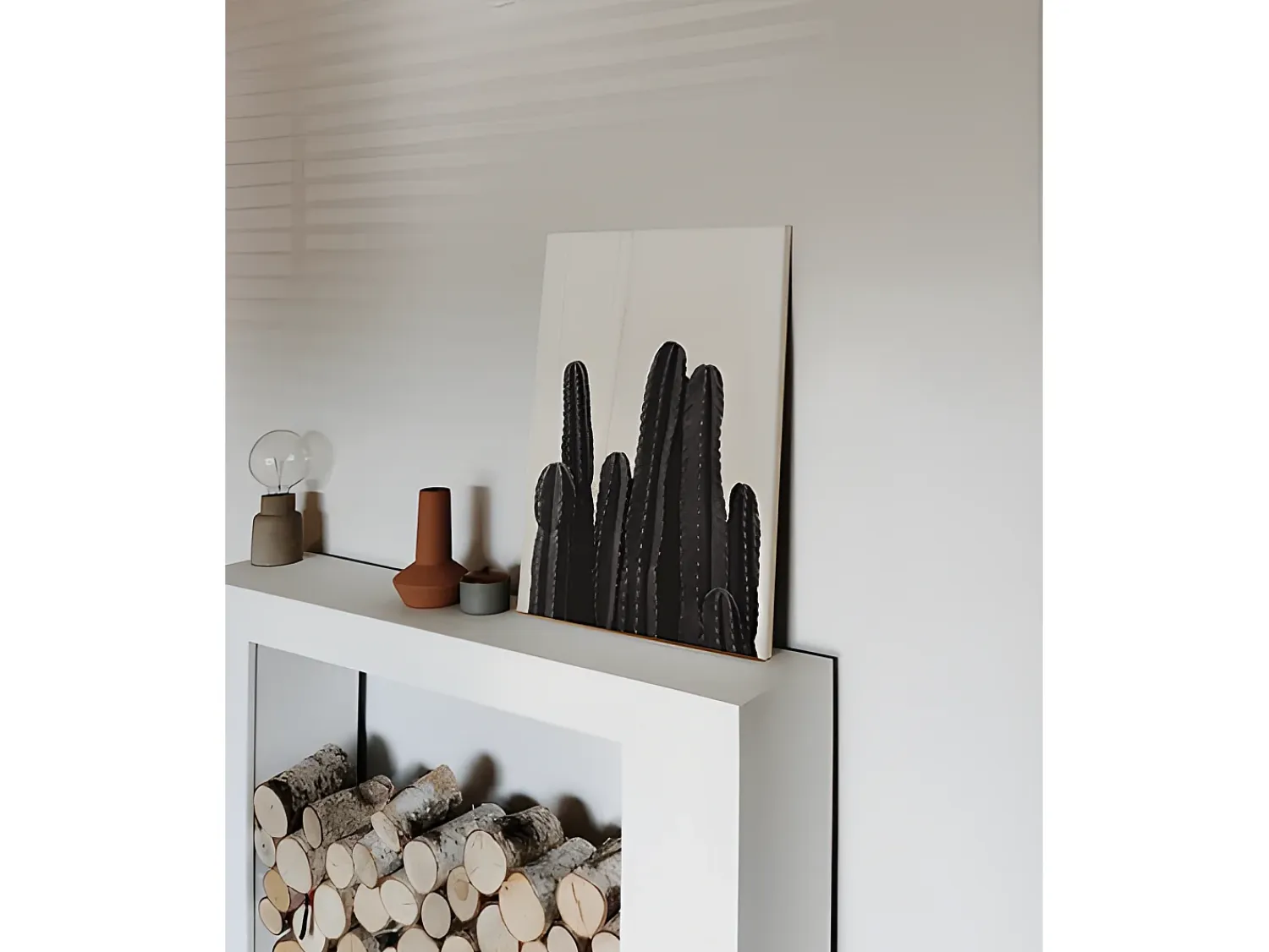 DECOWOOD Cuadro^Cuadro de madera Cactus Multicolor