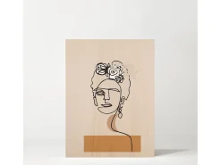 DECOWOOD Cuadro^Cuadro de madera Frida's Portrait Multicolor