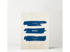 DECOWOOD Cuadro^Cuadro de madera Home Sweet Home Multicolor