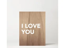 DECOWOOD Cuadro^Cuadro de madera I love you Multicolor