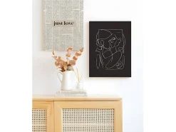 Sale DECOWOOD Cuadro de madera Just Love Beige