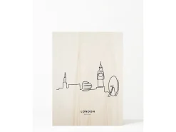 DECOWOOD Cuadro^Cuadro de madera London Skyline Multicolor
