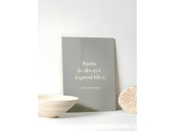 DECOWOOD Cuadro^Cuadro de madera Paris Good Idea Multicolor