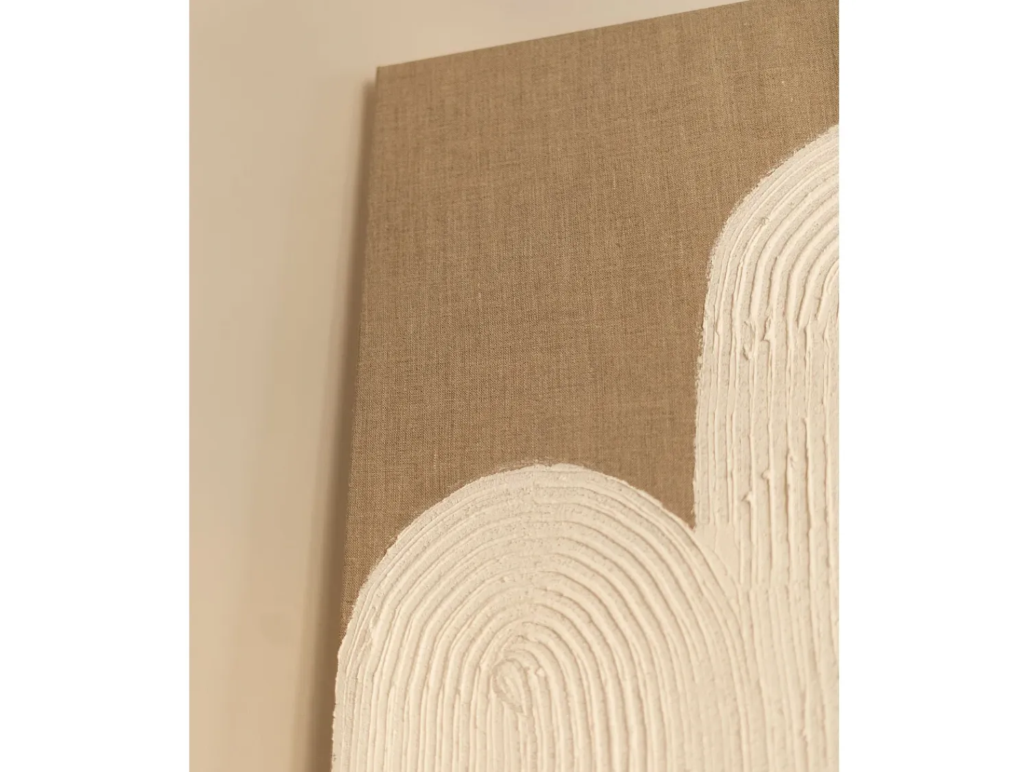 Best DECOWOOD Cuadro decorativo sobre lienzo de lino con marco de madera marrón oscuro pintado artesanalmente con pintura al oleo de 60x80cm - MARLENE - Multicolor