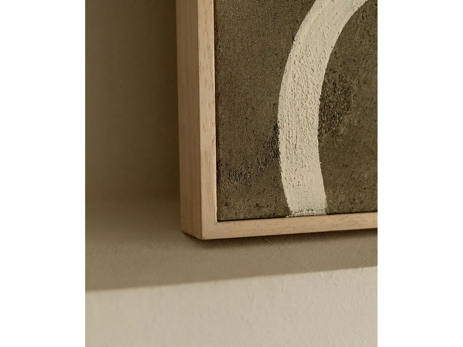 DECOWOOD Cuadro^Cuadro decorativo sobre lienzo de algodón con marco de madera negro pintado artesanalmente con pintura al oleo de 100x150cm - SILVANA - Multicolor