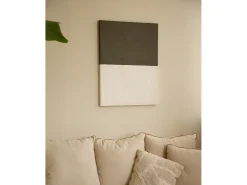 Online DECOWOOD Cuadro decorativo sobre lienzo de algodón con marco de madera negro pintado artesanalmente con pintura al oleo de 60x80cm - MARINA - Multicolor