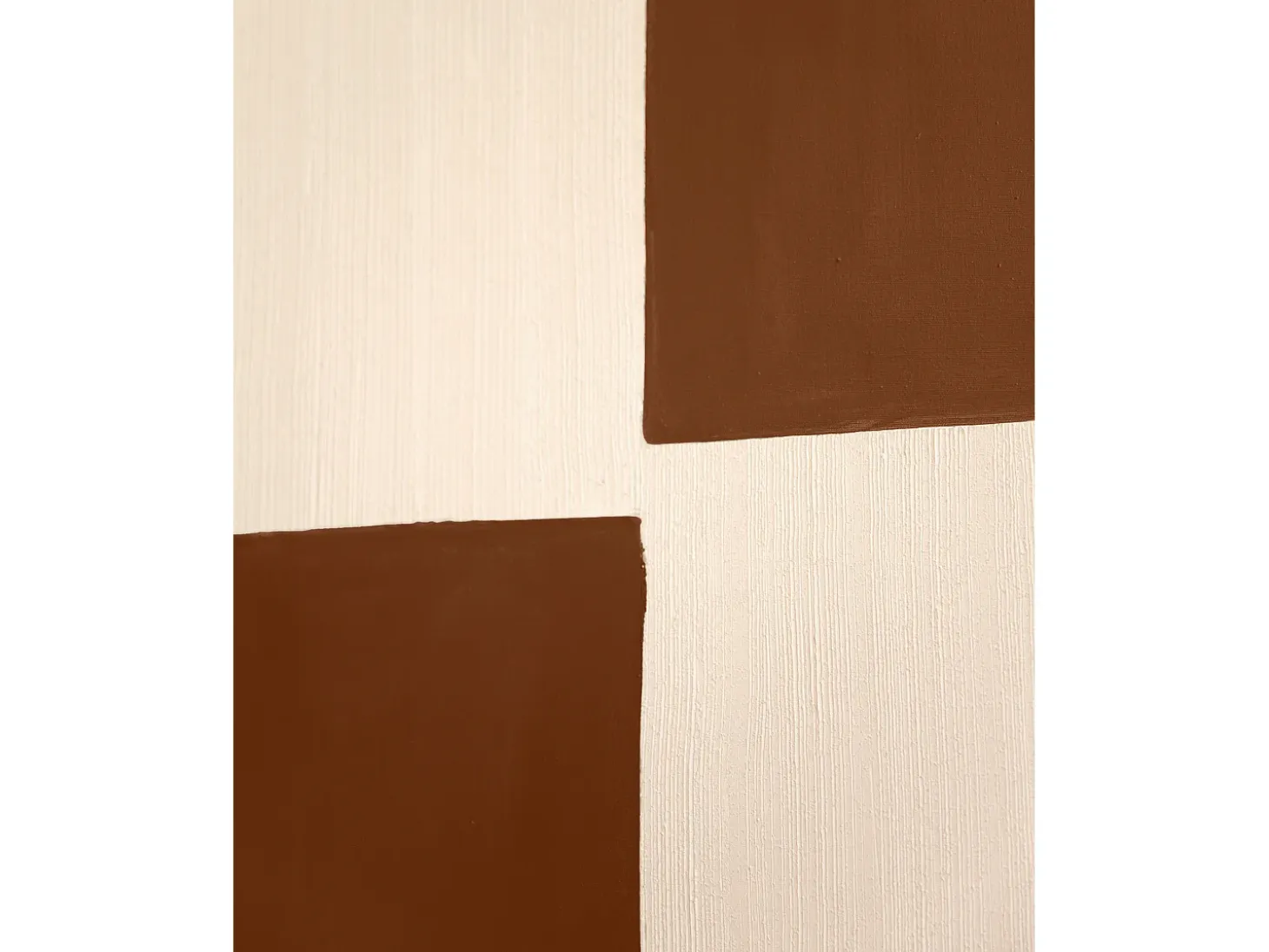 Cuadro decorativo sobre lienzo de algodón con marco de madera marrón claro pintado artesanalmente con pintura al oleo de 60x80cm - PRISMA - DECOWOOD